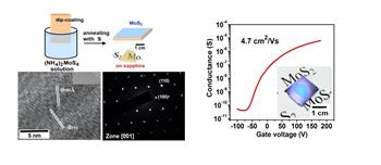 Growth of Large-Area and Highly Crystalline MoS2 Thin Layers on Insulating Substrates (2)