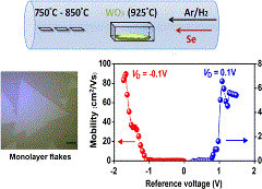 Large-Area Synthesis of Highly Crystalline WSe2 Monolayers and Device Applications